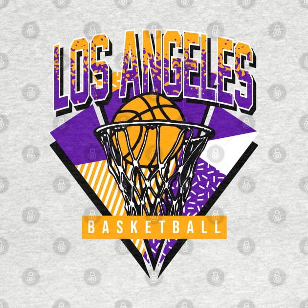 Los Angeles 90 Basketball Throwback by funandgames